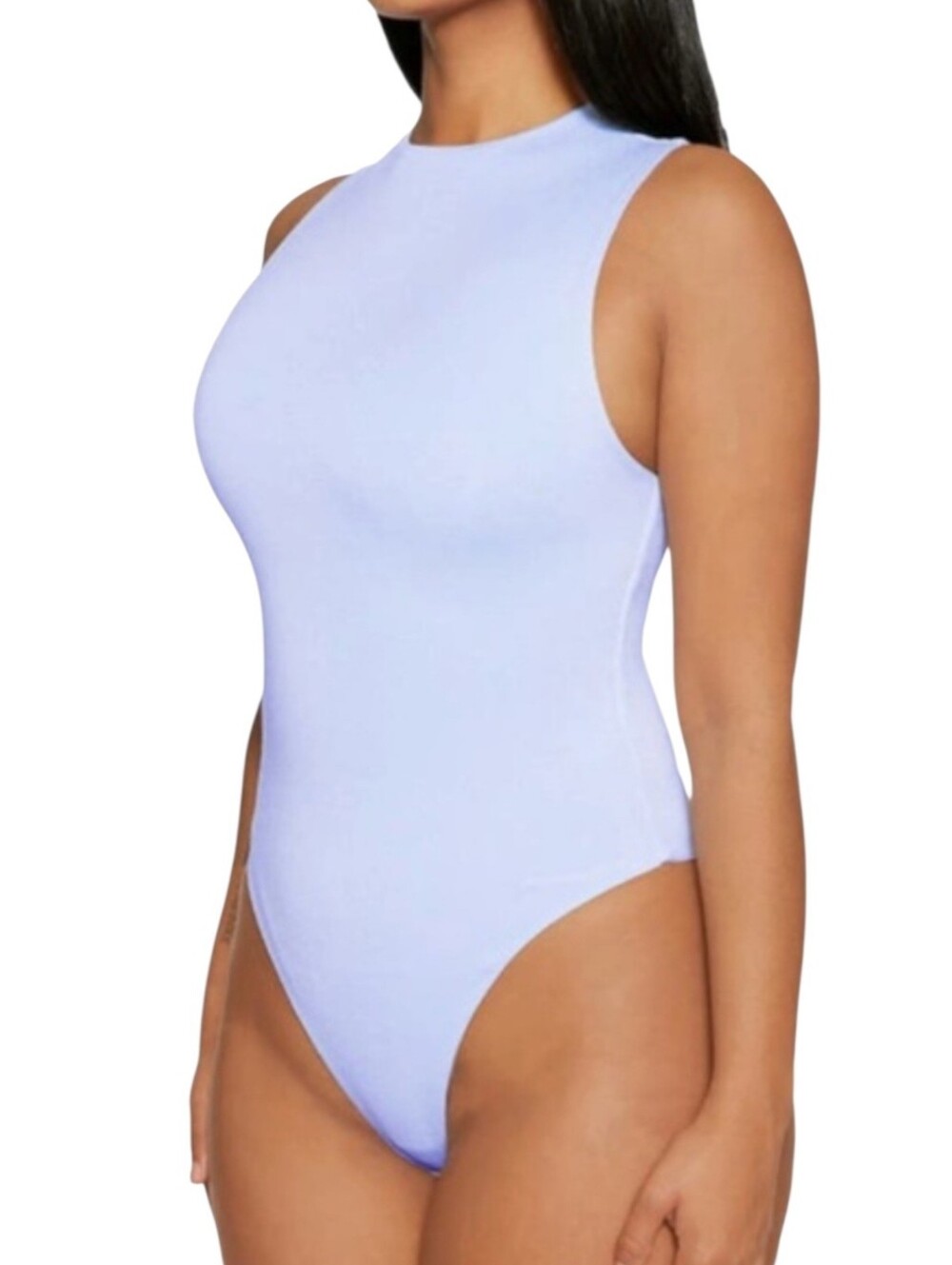 NWOT Naked Wardrobe Light Blue Sleeveless Bodysuit Size 2X